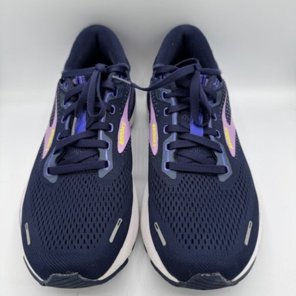 Brooks Women's Adrenaline GTS 22 Navy and Pink Sneakers Size 10.5 - Picture 3 of 7